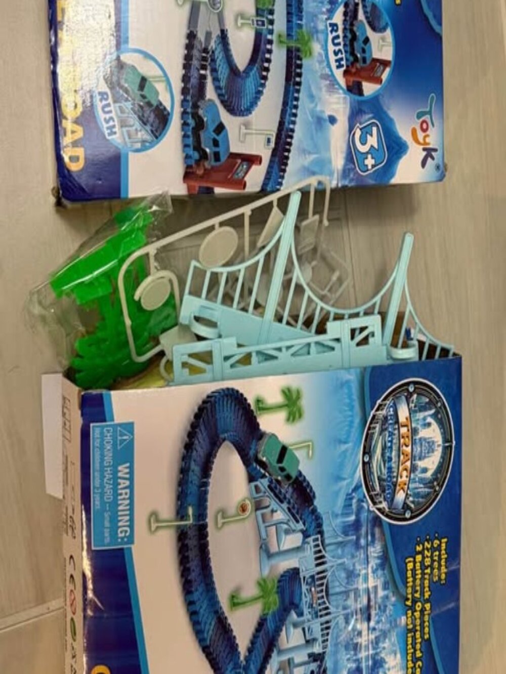 2 sets of building car tracks